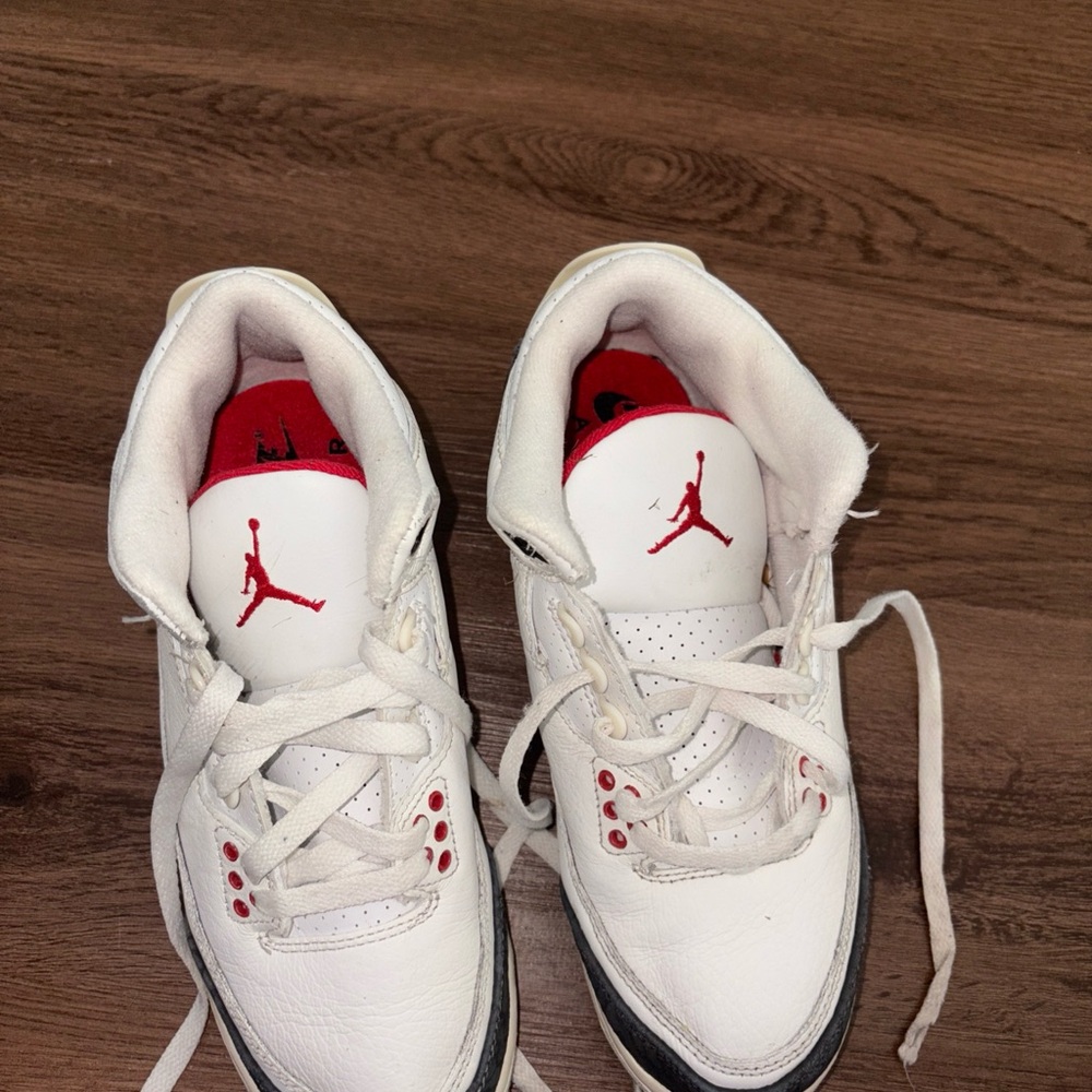Jordan Sneakers with Red and Gray Accents